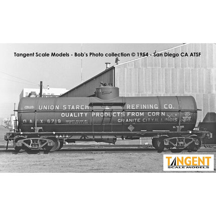 Tangent GATX "Union Starch and Refining 1950+" GATC 1917-design 8000 Gallon Tank Car #6712