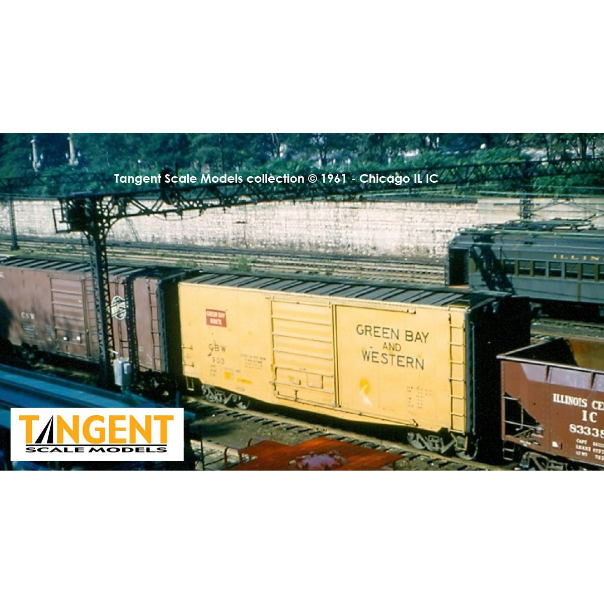 Tangent Green Bay and Western (GB&W) “Original 6-59” 40′ PS-1 9′ Door Boxcar #947