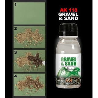 AK Interactive Gravel & Sand Fixer Enamel 100ml Bottle