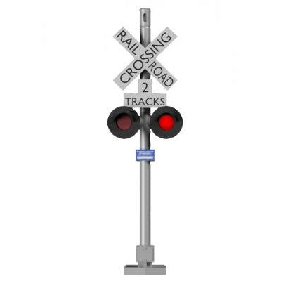 Details Plus HO Scale Modern Grade Crossing Bi-Directional Non-Lighted Signal 2 Pack