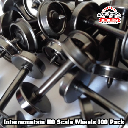 Intermountain HO Scale 33" Nickel Silver Brass Insulated Wheelsets .110" Tread Width Bulk Pack 100 Axle Box 40055