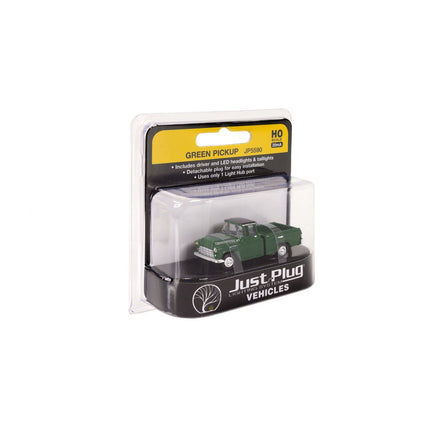 Woodland Scenics HO Scale Green Pickup Just Plug Vehicle