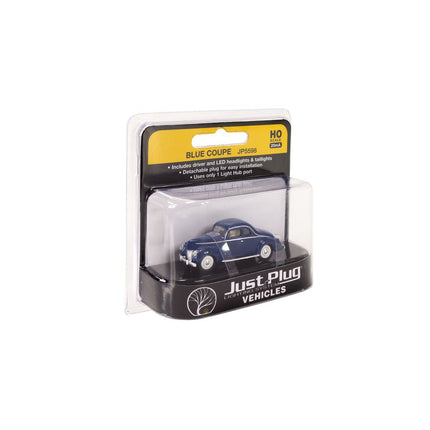 Woodland Scenics HO Scale Blue Coupe Just Plug Vehicle