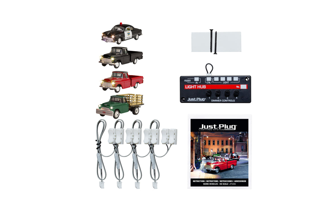 Woodland Scenics HO Scale Just Plug Work Vehicle Value Pack | Fusion Scale Hobbies