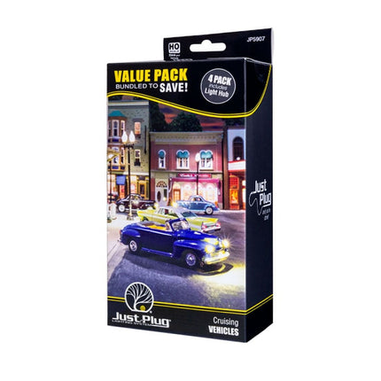 Woodland Scenics HO Scale Just Plug Cruising Vehicle Value Pack | Fusion Scale Hobbies