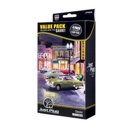 Woodland Scenics HO Scale Just Plug Classic Vehicle Value Pack | Fusion Scale Hobbies