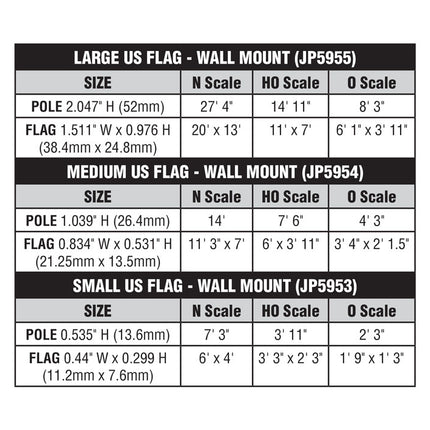 Woodland Scenics Large US Flag – Wall Mount | Fusion Scale Hobbies