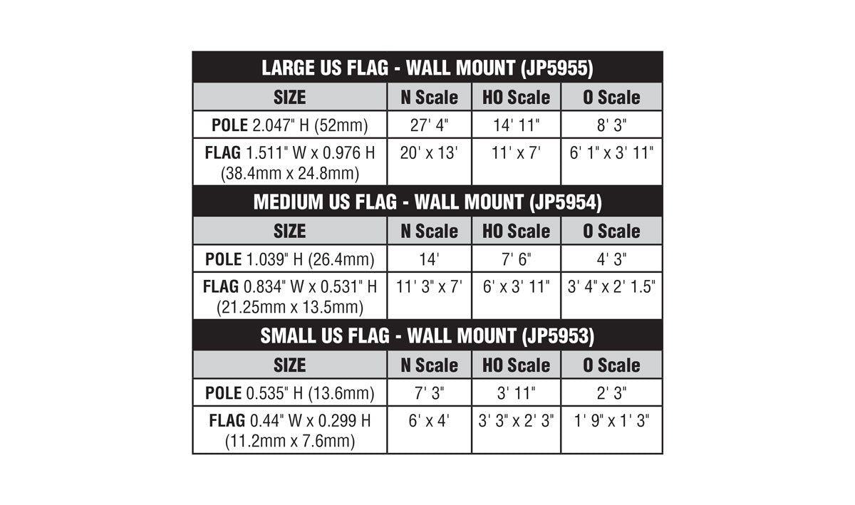 Woodland Scenics Large US Flag – Wall Mount | Fusion Scale Hobbies