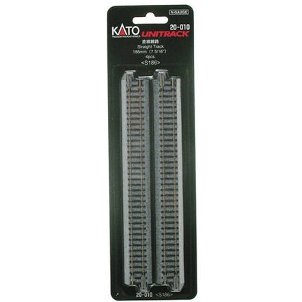 Kato N Scale 186mm Straight Track Unitrack 4 Pack