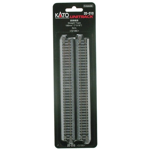 Kato N Scale 186mm Straight Track Unitrack 4 Pack