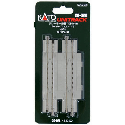 Kato N 124mm 4-7/8 Rerailer Track (2)