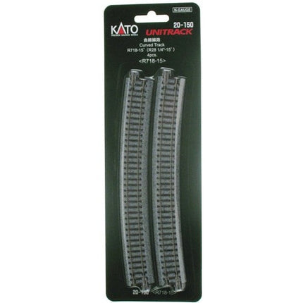 Kato N R718-15 Curve Track 15-Degree 4pc