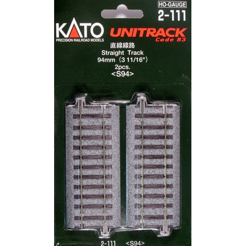 Kato HO 94mm Straight Track/4pc