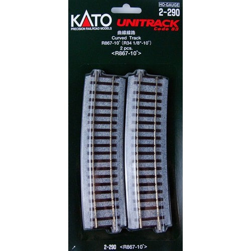 Kato HO Scale Unitrack 867mm-10 Curve Track 2 Pieces