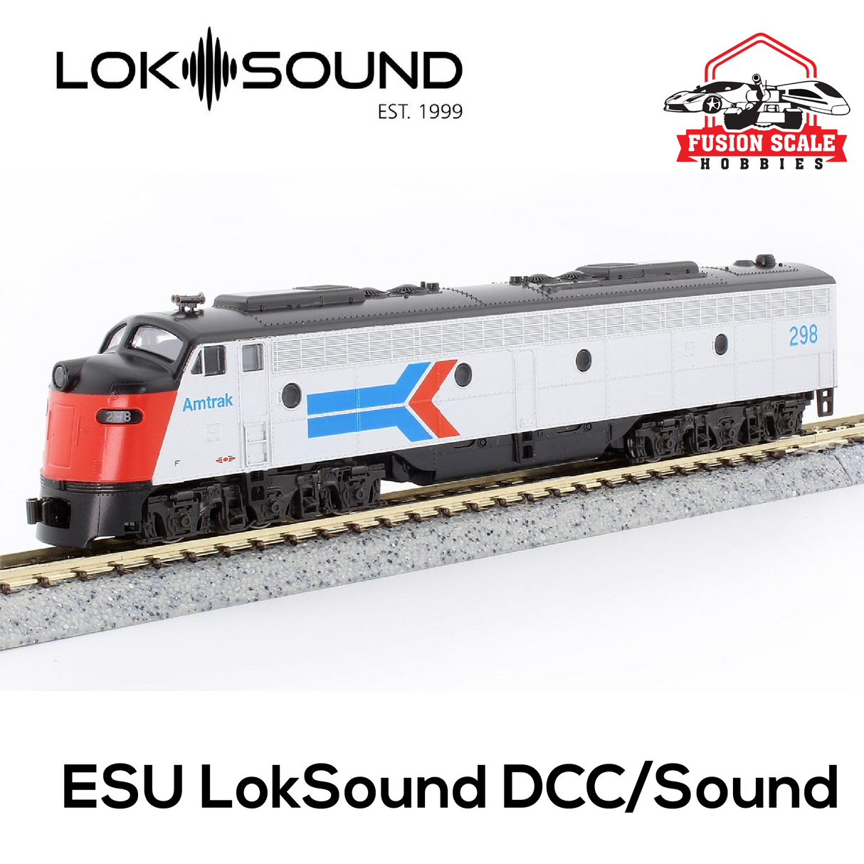 Kato N Scale E8A Diesel Amtrak Phase I #298 DCC with ESU LokSound