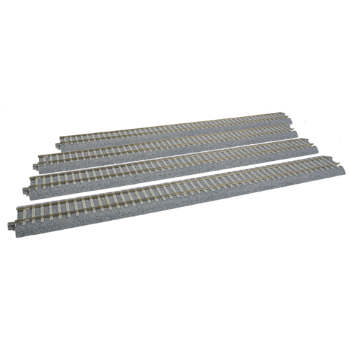 Kato HO Scale 369mm (14-1/2'') Concrete Tie Straight Track 4 Pack