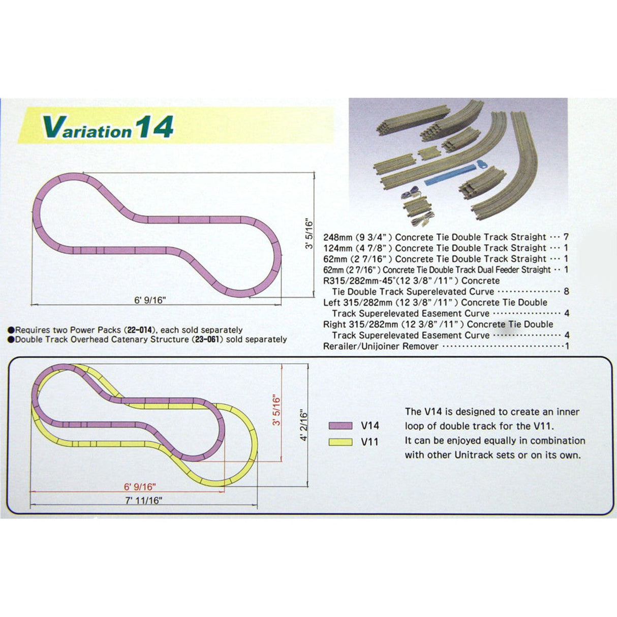 Kato N Scale V14 Double Track Inner Loop Set