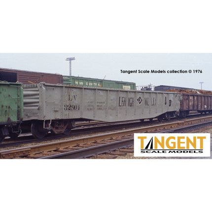 Tangent Lehigh Valley “Gray 5-1973” Bethlehem 70-Ton Riveted Drop-End Gondola #32904