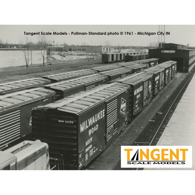 Tangent Milwaukee Road (MILW) “Original 3-1961” 40′ PS-1 9′ Door Boxcar #30255