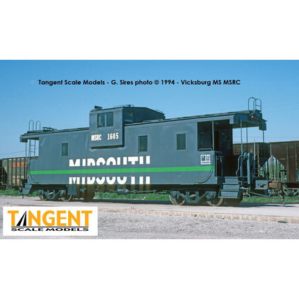 Tangent MidSouth Gray Repaint 1989+ IC Centralia Steel Wide-vision Caboose #1605