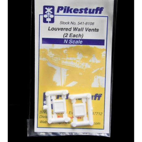Pikestuff Louvered Wall Vents pkg(2) Each 3/8 x 3/8" Actual; 5 x 5 Scale Feet