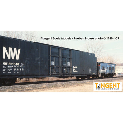 Tangent Greenville Steel Car Company 86' High Cube Double Plug Door Box Car Norfolk & Western (NW) "Delivery 1-1978" #861348