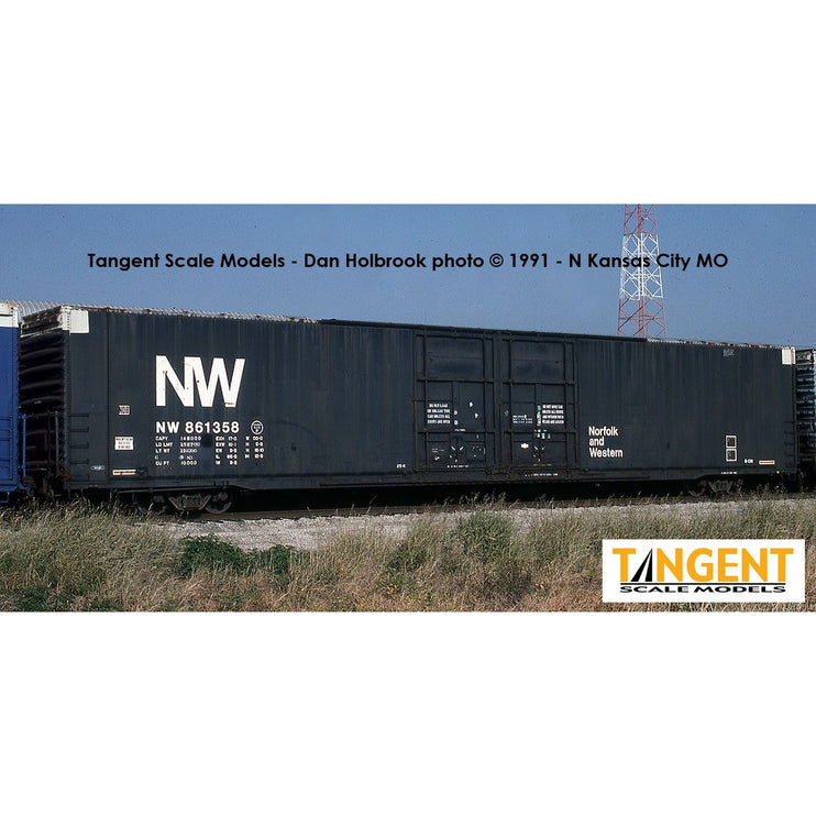 Tangent Greenville Steel Car Company 86' High Cube Double Plug Door Box Car Norfolk & Western (NW) "Delivery 1-1978" #861348