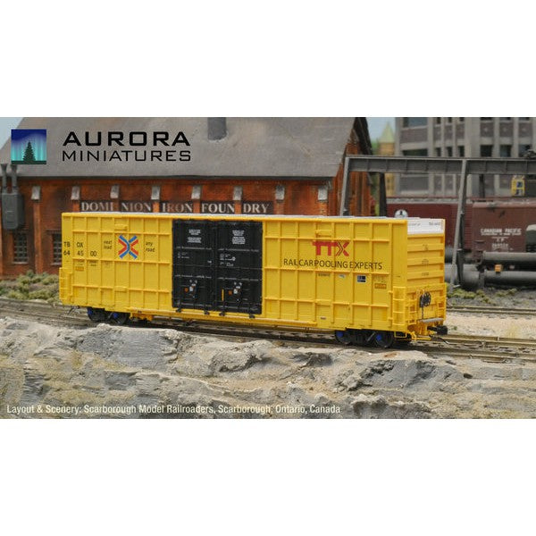 Aurora Miniatures HO Scale TTX TBOX High Markings Greenbrier 7550 cf 60' Plate F Boxcar 1st Run 644473