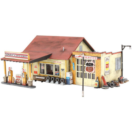 Woodland Scenics N Scale Pre-Fab Sonny's Super Service Kit DPM Kit