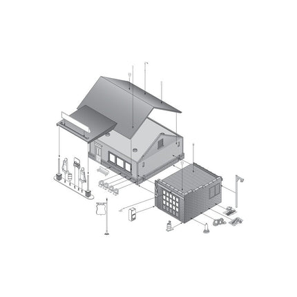 Woodland Scenics N Scale Pre-Fab Sonny's Super Service Kit DPM Kit