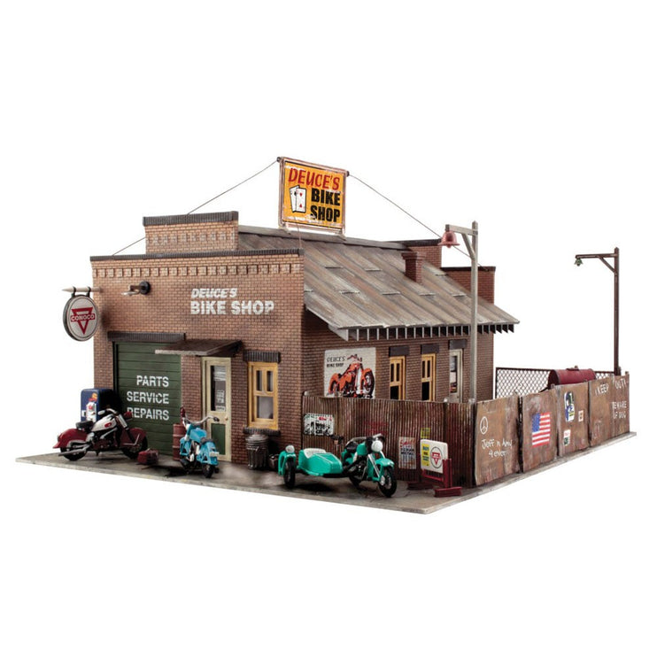 Woodland Scenics O Scale Deuce's Bike Shop DPM Kit