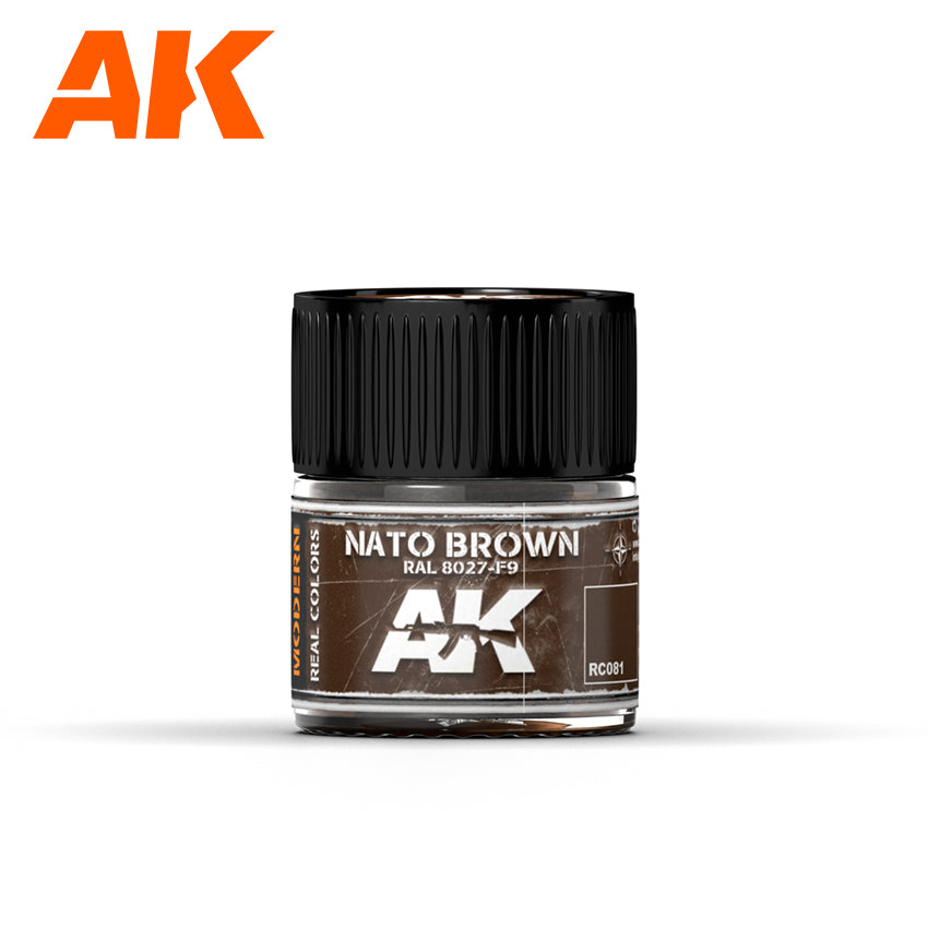 AK Interactive Real Colors NATO Brown RAL8027-F9 10ml
