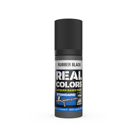 AK Interactive Real Colors Rubber Black 17 ml.