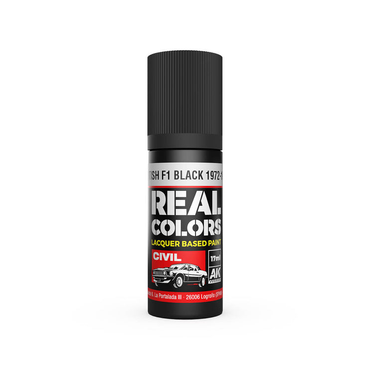 AK Interactive Real Colors British F1 Black 1972-1986 17 ml.