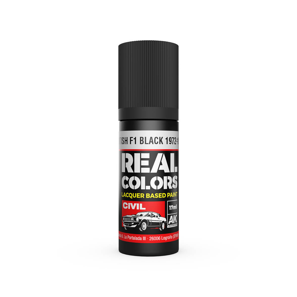 AK Interactive Real Colors British F1 Black 1972-1986 17 ml.