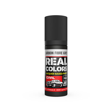 AK Interactive Real Colors Carbon Fibre Grey 17 ml.