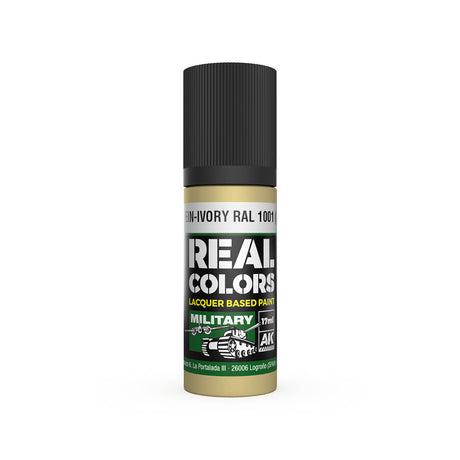AK Interactive Real Colors Elfenbein-Ivory RAL 1001 (Interior Color) 17 ml.