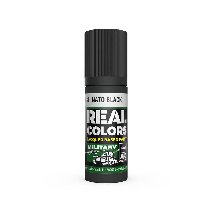 AK Interactive Real Colors NATO Black 17 ml.