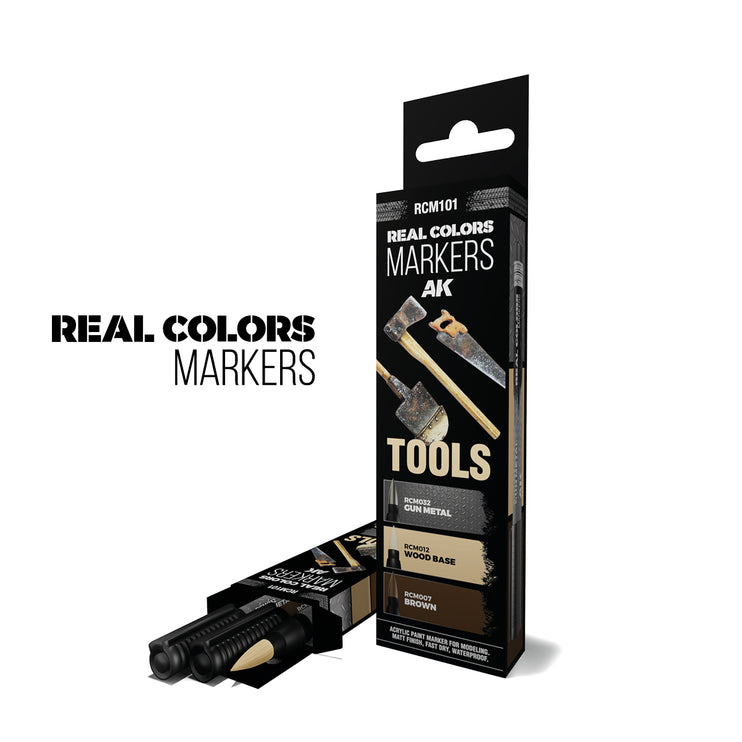 AK Interactive Real Colors Markers Tools 3 Pack Set