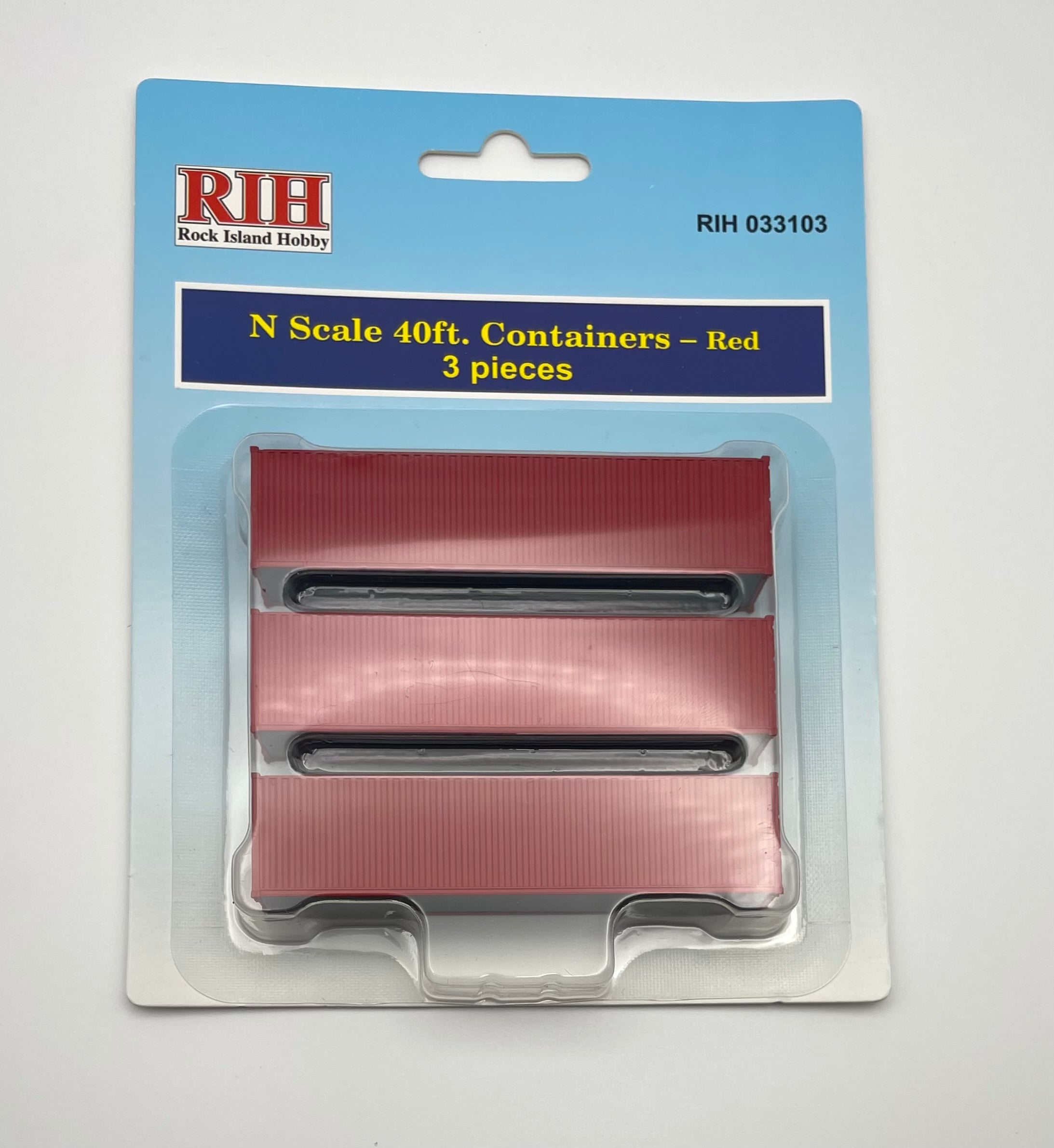 Rock Island Hobby N 033103 40' Container, Red (3-Pack) – Fusion Scale ...