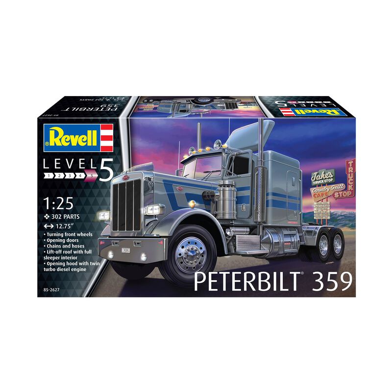 Revell 85-2627 Peterbilt 359 1:25 Scale 302-Piece Skill Level 5 Model Car Building Kit