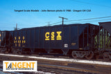 Tangent HO Scale SBD / CSXT Black Repaint 1987+ Bethlehem Steel 3350 CuFt Quad Coal Hopper 