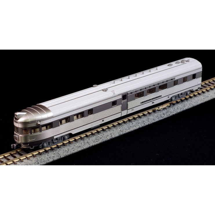 Kato N Scale CB&Q Silver Streak Zephyr 6pc Set With E5A & 5 Passenger Cars