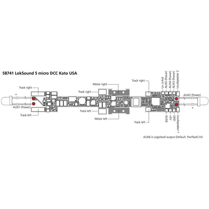 ESU LokSound 5 Micro DCC Direct Sound Decoder for Kato USA N Scale Locomotives 58741