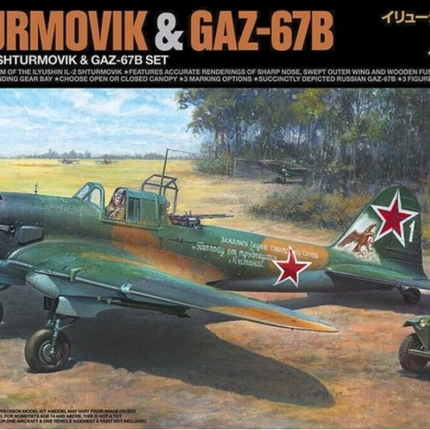 Tamiya 25212 1/48 Ilyushin IL-2 Shturmovik & GAZ-67B Set