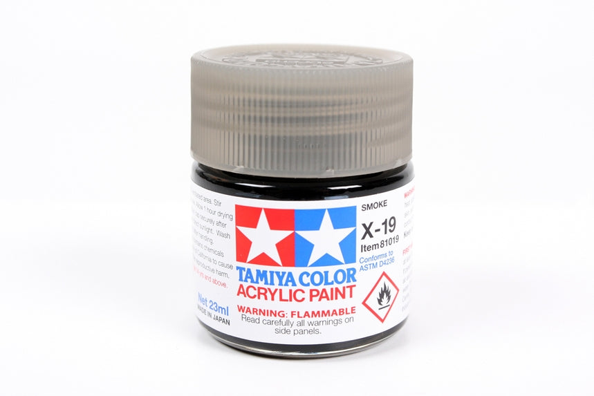 Tamiya Acrylic X-19 Smoke 23ml Bottle