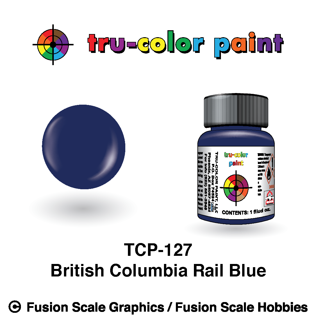 127 Bit Color Tru Color Paint British Columbia Rail Blue 1oz - 127 – Fusion Scale Hobbies
