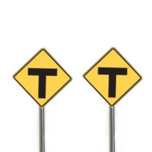 Model T Signs HO Scale - T Intersection Sign - 2 Pack – Fusion Scale Hobbies