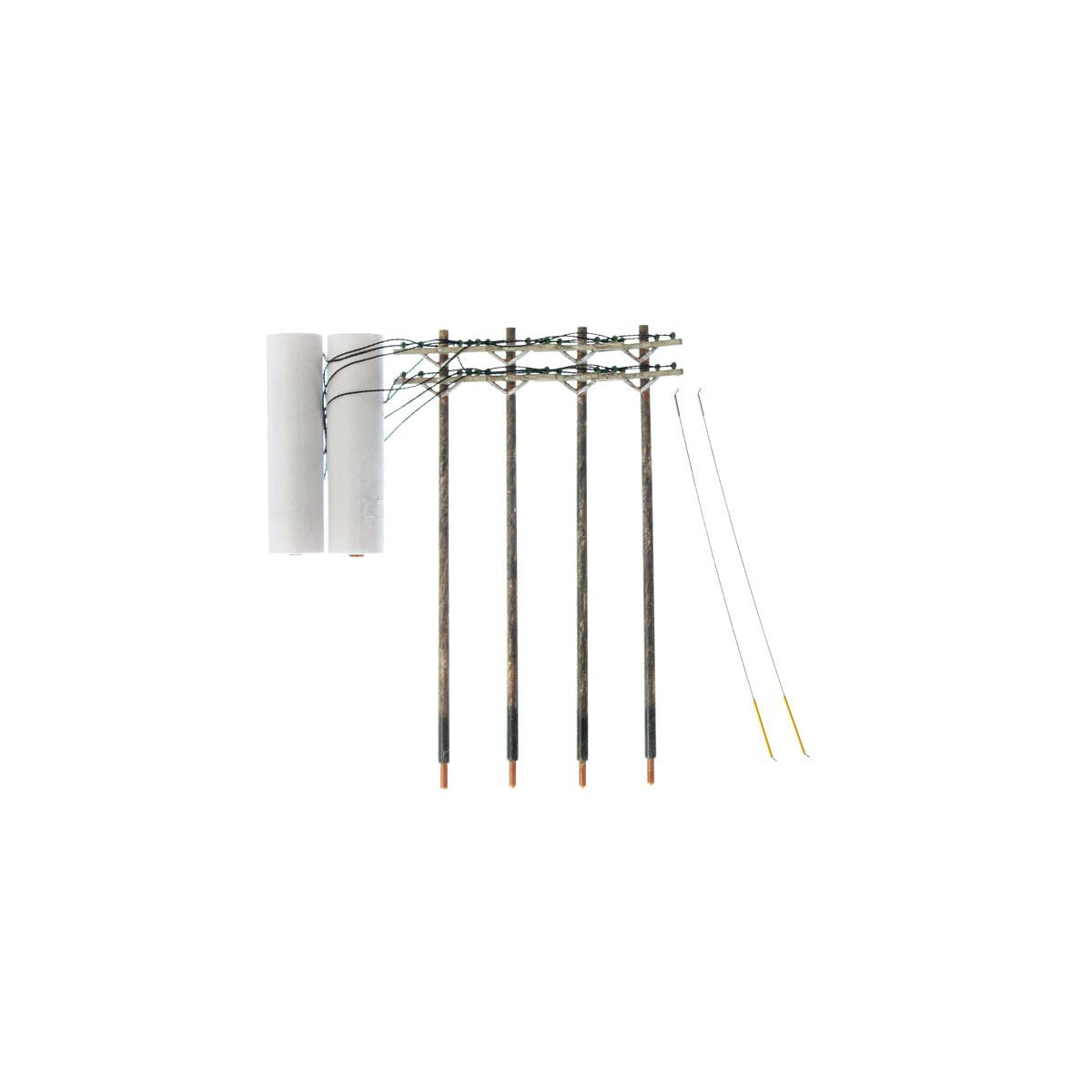 Woodland Scenics O Scale Pre-Wired Double Crossbar Poles – Fusion Scale ...