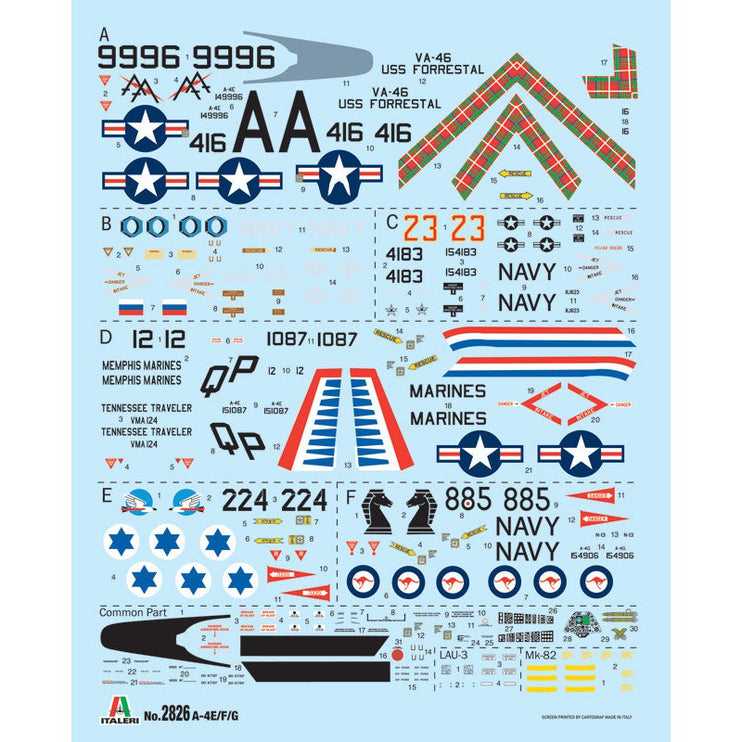 Italeri US Navy A-4E/F/G Skyhawk 1:48 Model Kit